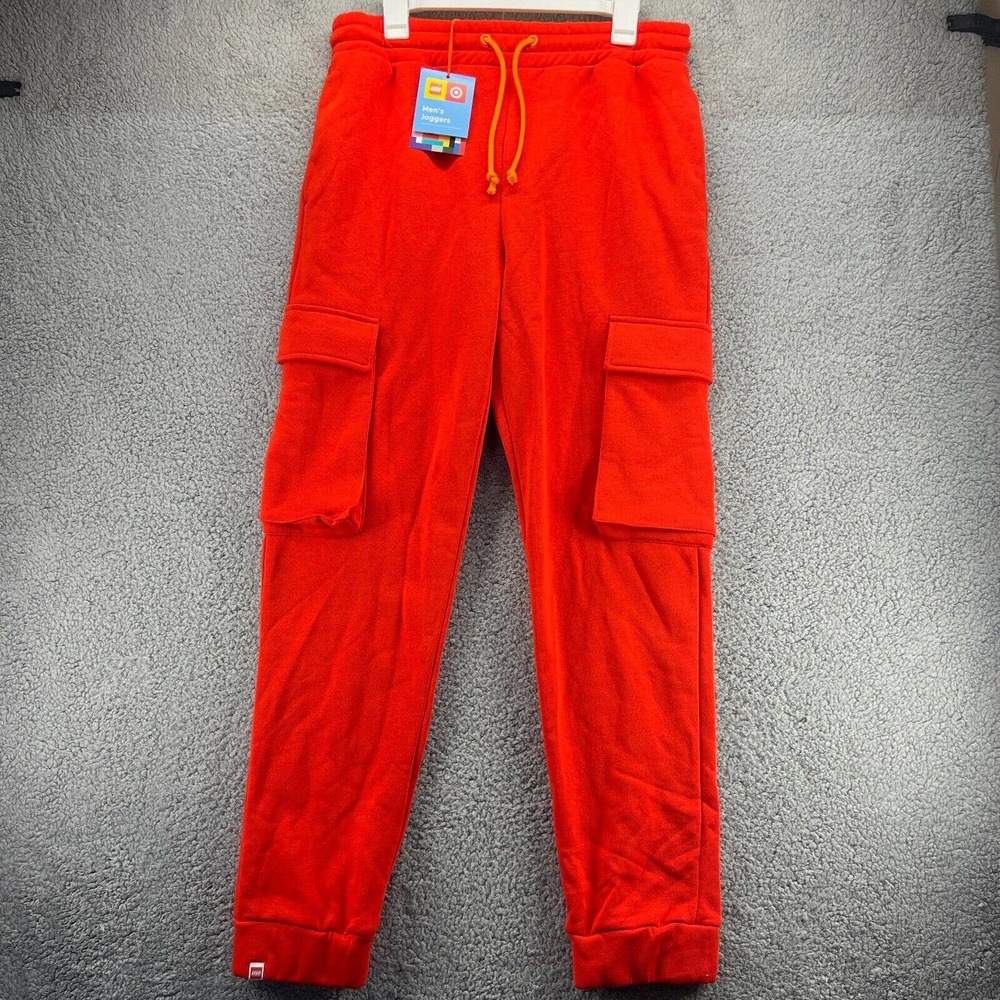 NWT Lego Collection Target Cargo Jogger Sweatpants Mens Medium Red Casual Sleep